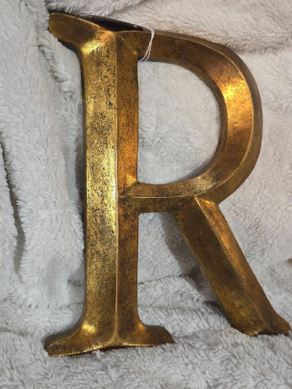 Decorative Metallic Letter R - Gold Finish - Picture 2 of 4